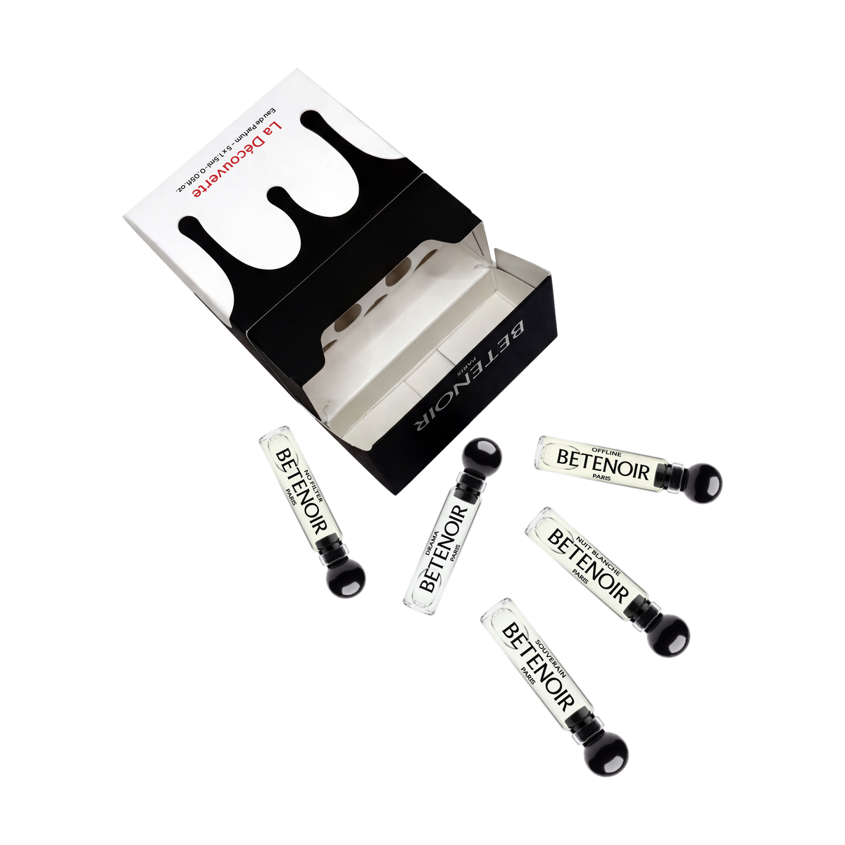 LA DÉCOUVERTE – Coffret découverte 5 × 1,5 ml, ouvert